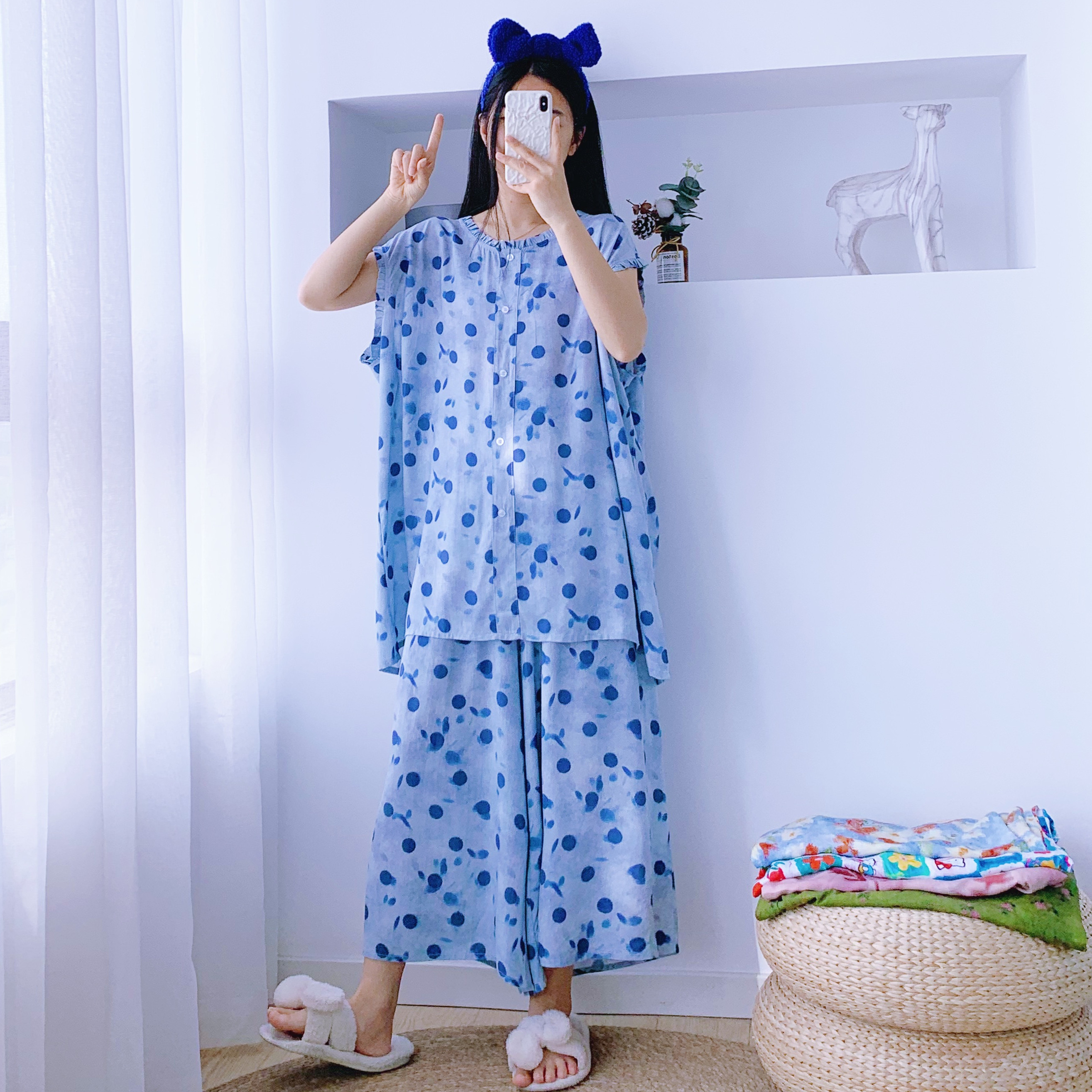 夏季绵绸无袖大码阔腿睡衣200斤