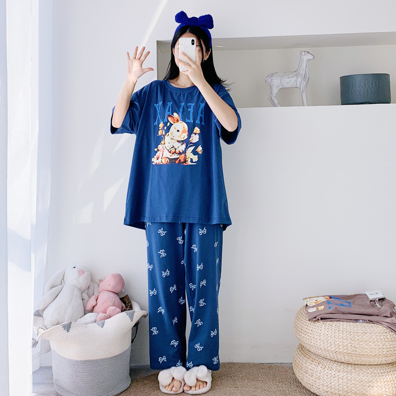 圆领短袖长裤情侣纯棉睡衣春夏大码两件套胖mm男女卡通宽松家居服,女士内衣/男士内衣/家居服,睡衣/家居服套装,淘宝优惠券,粉丝福利购,淘宝优惠卷