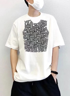 Christopher Nemeth 22SS 绳结LOGO印花情侣款休闲宽松TEE短袖T恤