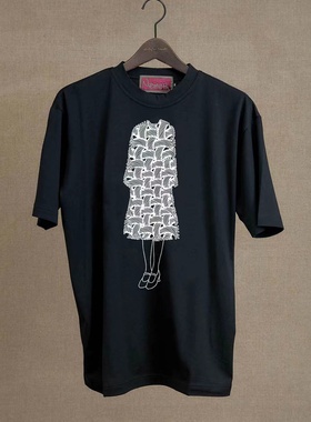 Christopher Nemeth 夏季绳结女孩LOGO印花男女款宽松圆领短袖T恤