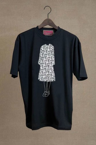 短袖宽松情侣胸前印花