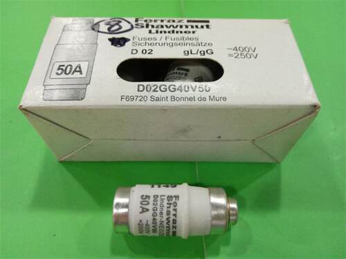 D02GG40V50 熔断器保险丝陶瓷Ferraz法国法雷 50A 400V 正品