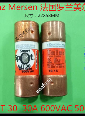AJT 30 AMPTRAP法国罗兰延时熔断器22X58MM美尔森保险30A600V全新