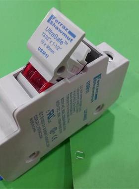 USM1I卡轨式熔断器底座10X38法国法雷全新正品32A690V 带灯