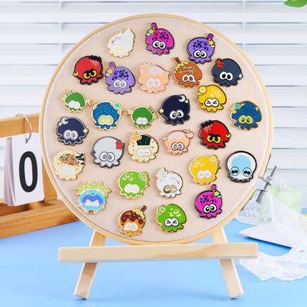 喷射战士周边斯普拉遁金属徽章痛包挂件礼物女饰品摆件amiibo立牌