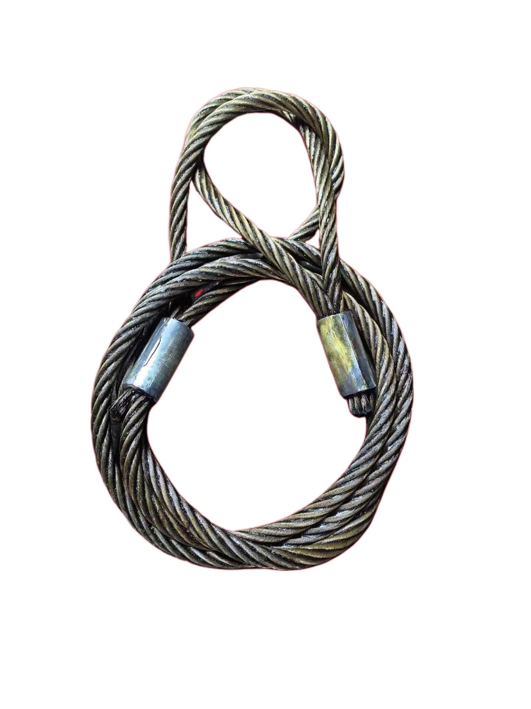 巨力钢丝绳压扣压圈铅头吊索具吊装两头圈起重钢缆绳拖车货车牵引