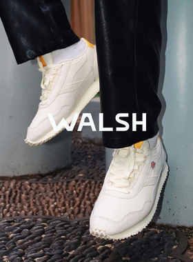 Norman Walsh2023新款春夏季男女同款复古皮面板鞋运动休闲慢跑鞋
