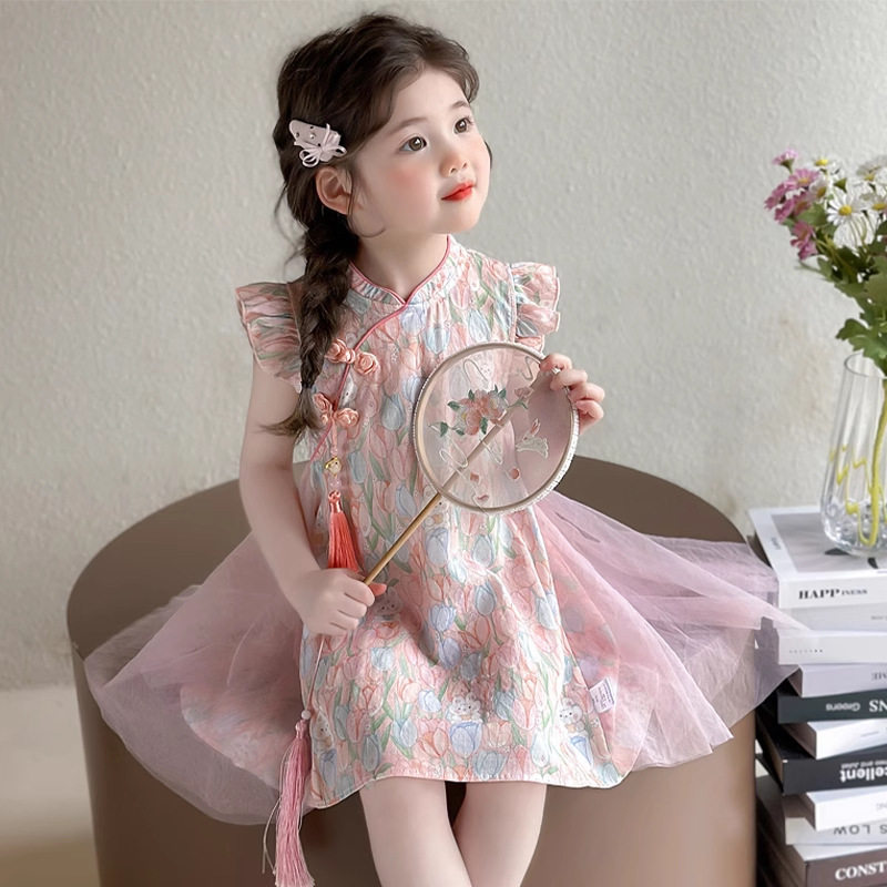 女童连衣裙夏装2025新款儿童公主裙旗袍汉服宝宝夏季裙子夏款