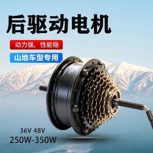 山地车后驱电机助力电动车旋飞