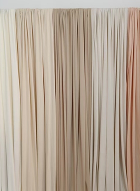 婚庆牛奶丝弹力布料舞台装饰挂布吊顶布多色韩式礼堂婚礼背景布幔