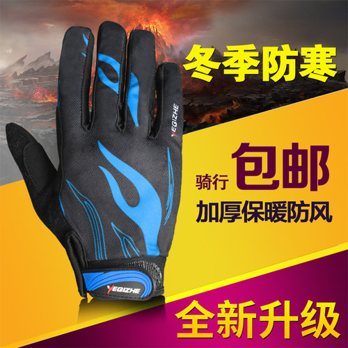 秋冬摩托车公路长指防滑骑行手套