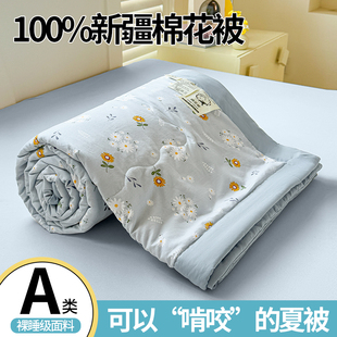 棉花夏被新疆棉双人被子夏凉被夏季空调被可机水洗单人薄被子宿舍