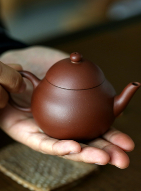 一水堂宜兴原矿紫砂壶纯手工陈腐多年底槽清梨式130CC漂亮质感