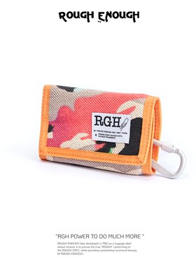 RGH 防盗刷多巴胺迷彩帆布钱包多功能小零钱包男款复古多卡位卡包