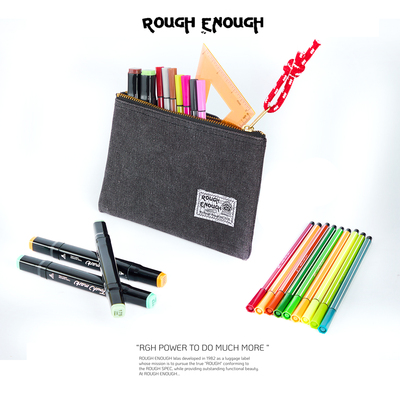 RGH简约帆布笔袋小型薄款文件袋