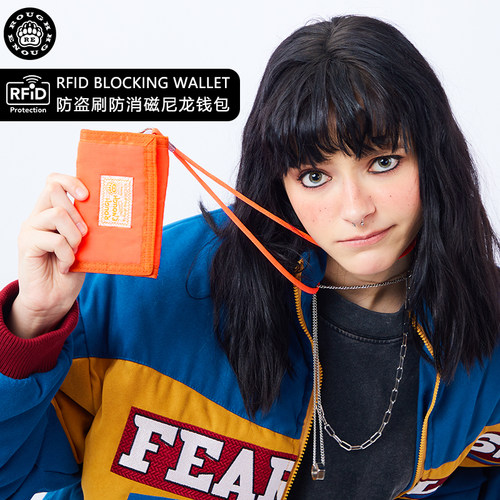 RGH防水小钱包女款荧光挂绳银包