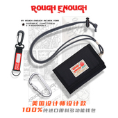 Rough Enough防盗刷尼龙防水钱包男生多卡位卡包零钱包二合一学生