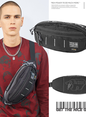 RGH 防水斜挎包潮牌户外男士腰包单肩斜挎包潮牌休闲复古机车小包