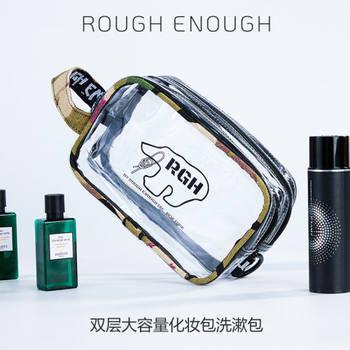 RGH透明洗漱包双层大容量化妆包