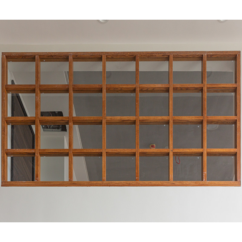 橡木纯原木门窗定制阳台钢化玻璃木窗商店橱窗实木落地窗格子窗