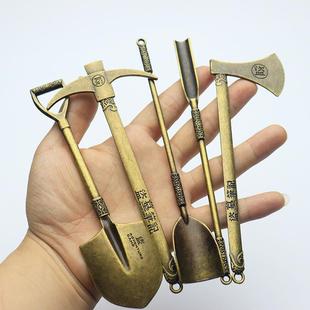 挖土铲子镐子斧头金属模型周边阳铲工具套装亲子互动玩具