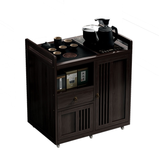 可移动功夫茶桌家用新中式小型茶台烧水壶一体客厅边几办公室茶几