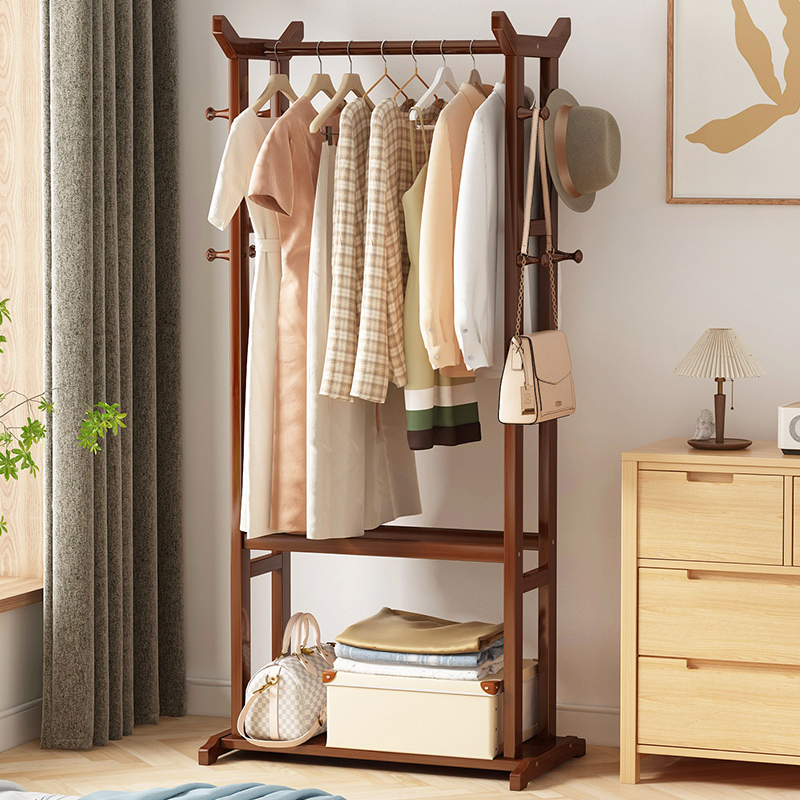 转角衣帽架落地卧室置物挂衣架子