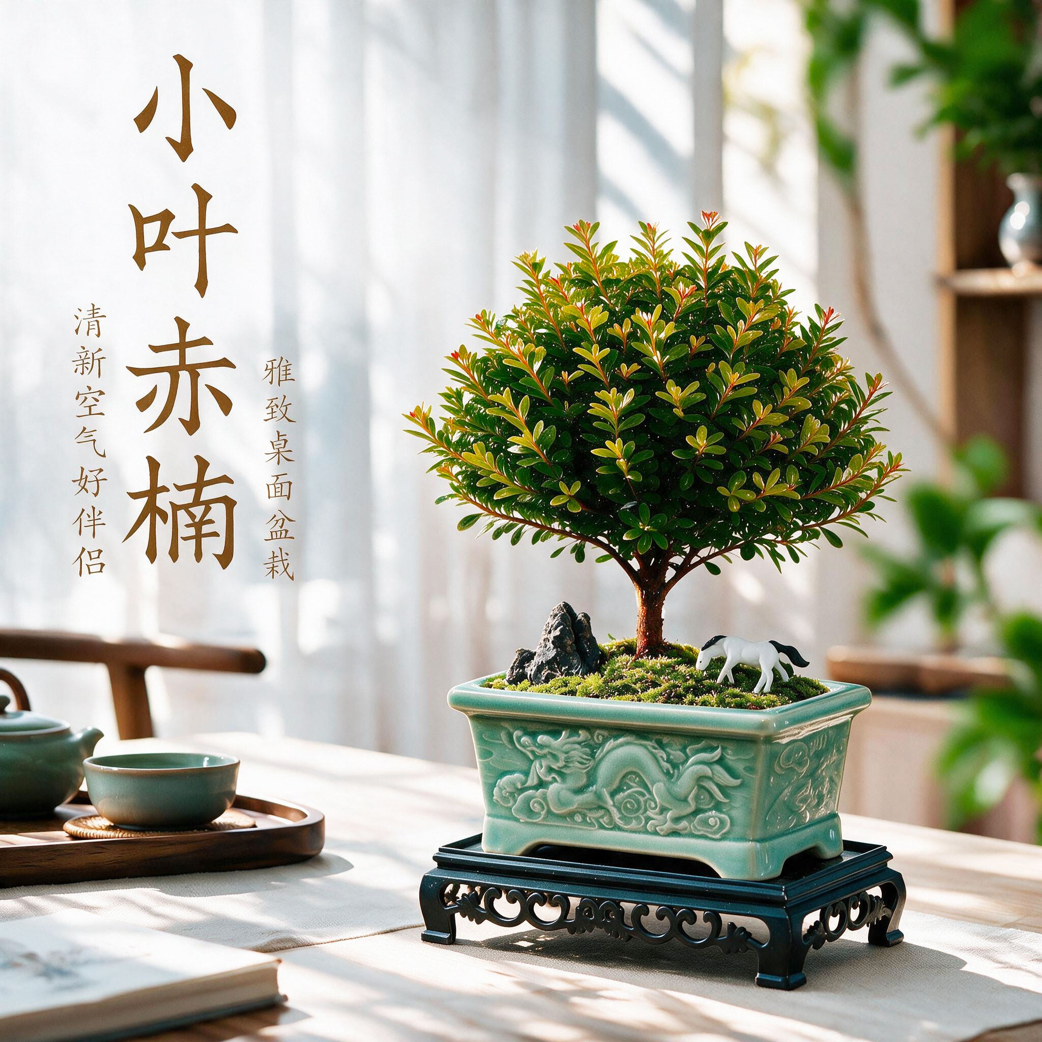 小叶赤楠盆栽老桩金丝楠木盆景室内植物净化空气室内桌面好养绿植