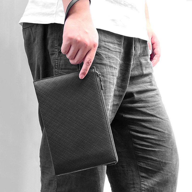 男士手包真皮包手拿包手提信封包包牛皮手机皮包商务小夹包潮牌