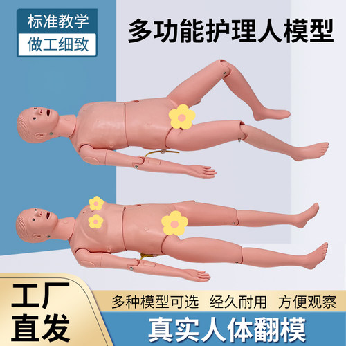 多功能护理模拟人模型男女性医院学校用人体教学模特输液打针导尿 - 封面