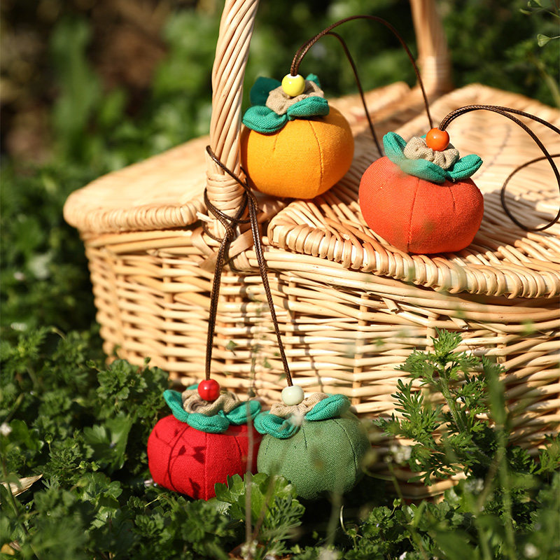 PERSIMMON RUYI DRAGON BOAT FESTIVAL SACHET BALL GOOD PERSIMMON PEANUT CAR WARDROBE ORNAMENT WORMWOOD MOSQUITO REPELLENT PERSIMMON SACHET