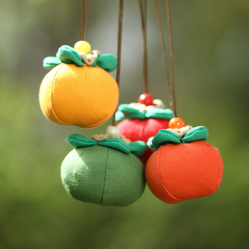 PERSIMMON RUYI DRAGON BOAT FESTIVAL SACHET BALL GOOD PERSIMMON PEANUT CAR WARDROBE ORNAMENT WORMWOOD MOSQUITO REPELLENT PERSIMMON SACHET