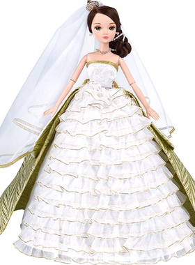 【可儿娃娃】甜蜜时光婚纱新娘娃娃礼物公主女孩玩具99059