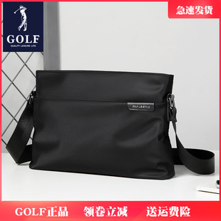帆布邮差小包休闲运动包 斜挎包时尚 GOLF单肩包男2025新款 潮流男士