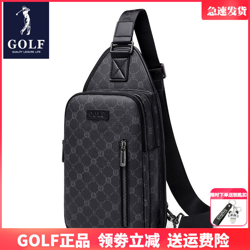 GOLF单肩包斜挎包潮牌胸包男士包包新款时尚胸前小背包休闲商务包,箱包皮具/热销女包/男包,男士包袋,淘宝优惠券,粉丝福利购,淘宝优惠卷