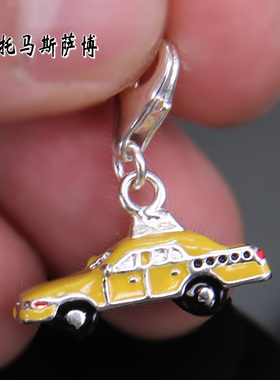 立体New York纽约黄色出租车吊坠-托马斯萨博首饰品3D Taxi charm