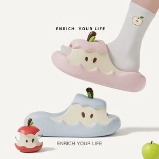 女夏2025新款 海盐蓝苹果拖鞋 in防滑抗菌居家室内凉鞋 品牌微瑕