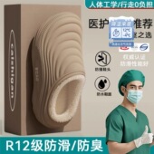 男士 2025新款 家居室内厚底防滑保暖防水棉拖鞋 医用手术室拖鞋 男款