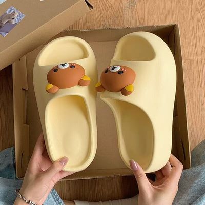 可爱EVA轻松熊5CM厚底拖鞋女夏