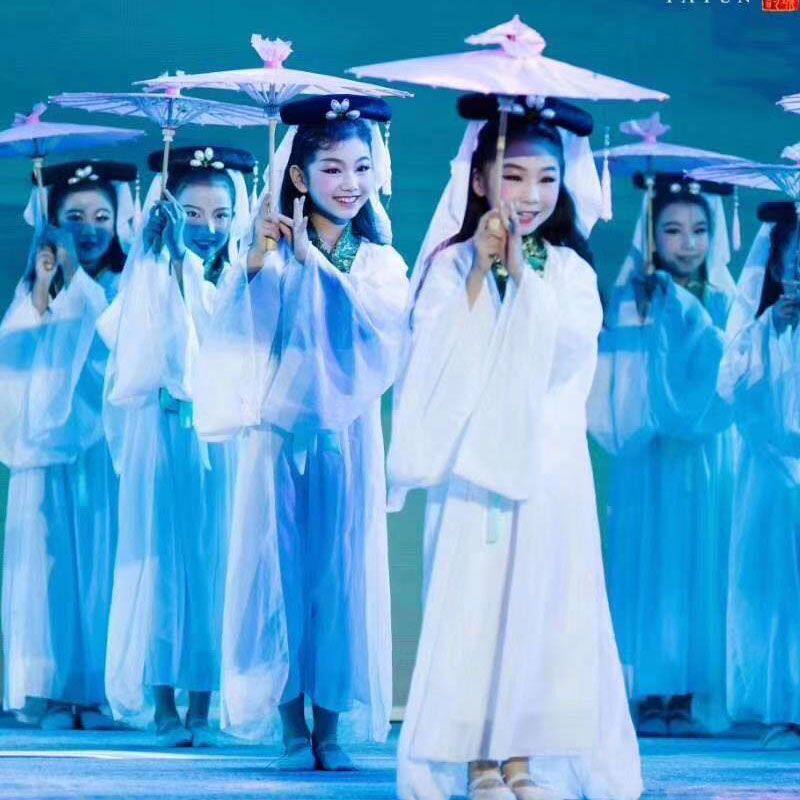 云川儿童白素贞汉服万圣节舞蹈服