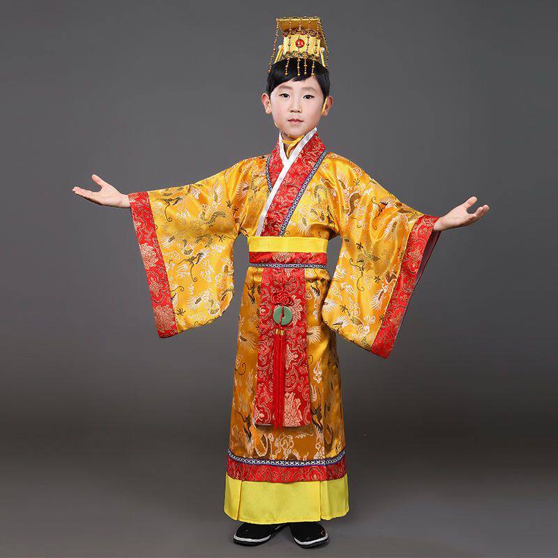 男童儿童龙袍古装皇帝服装汉隋唐