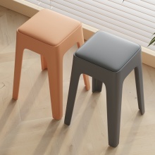 塑料凳子家用加厚简约可叠放客厅餐桌吃饭防滑凳结实软包高板凳子