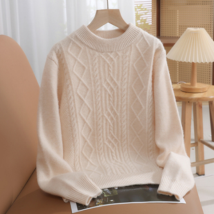 儿童羊绒衫女童双股厚款半高领针织打底衫男童中大童羊毛衫毛衣