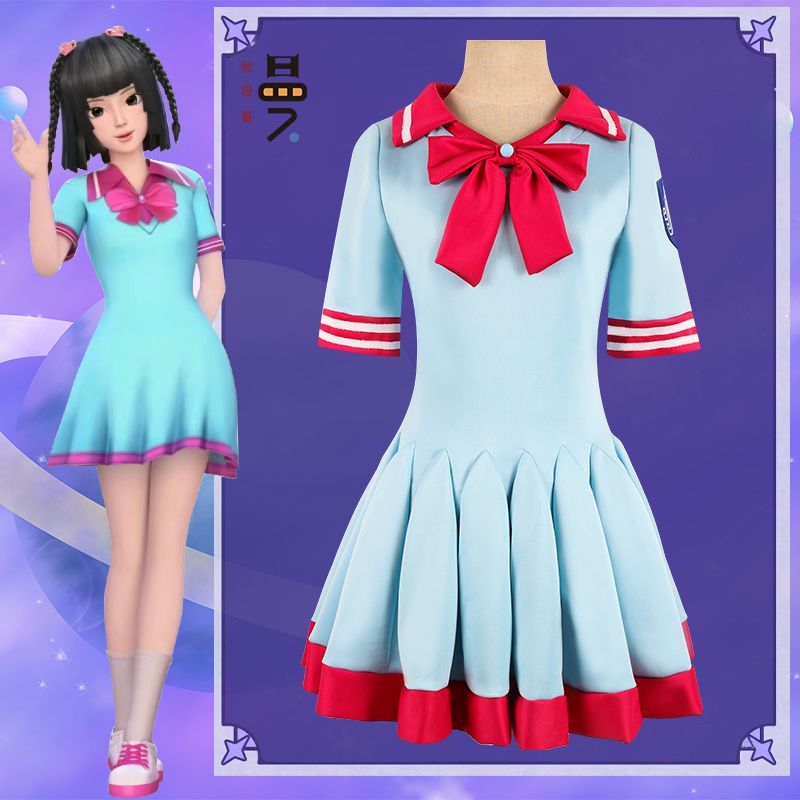 精灵梦叶罗丽cos服文茜角色精英小学王默校服连衣裙 cosplay服装
