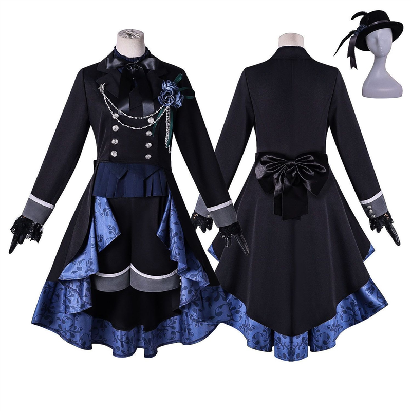 黑执事cos服绿魔女篇夏尔黑玫瑰cosplay二次元动漫全套现货送帽子