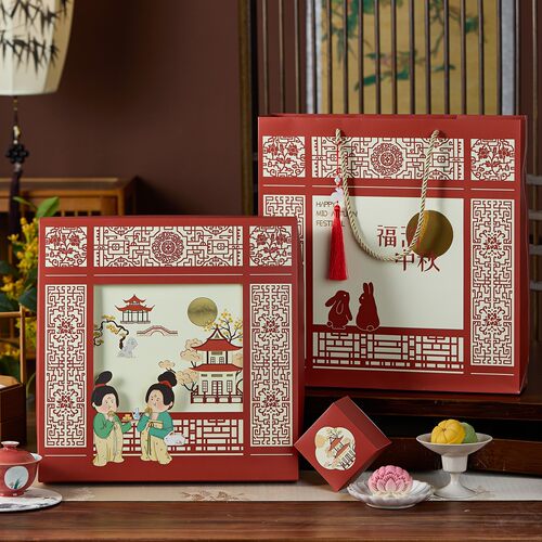 中式中国风6粒8粒月饼盒礼盒