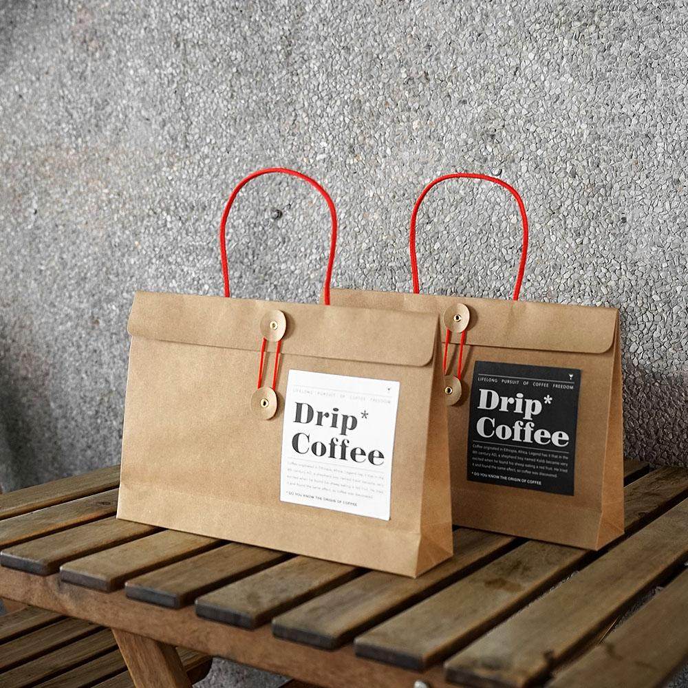 牛皮纸复古手提纸袋挂耳咖啡饼干糖果雪花酥烘焙打包袋常温手提袋,厨房/烹饪用具,点心包装盒/包装袋,淘宝优惠券,粉丝福利购,淘宝优惠卷