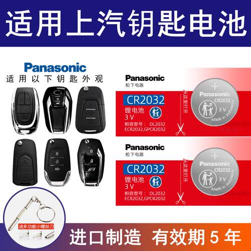 适用上汽大通MAXUS G50 G20 G10 RG10汽车智能钥匙遥控电池2粒3v
