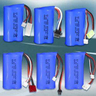 遥控飞机高速车遥控船 2000mAh锂电池 18650圆柱电池 1500 7.4V