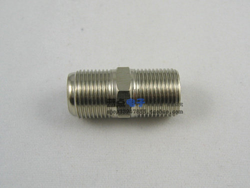 精品全铜镀镍F头对接头 F头连接器 F头母转母 F头双通 英制双通